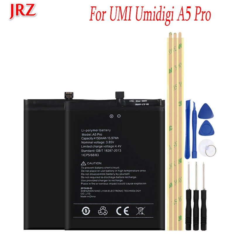 Аккумулятор JRZ емкостью 4150 мАч для UMI Umidigi A5 Pro мобильный телефон