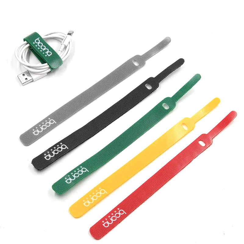 40 шт./лот органайзер для кабеля на липучке зажим провода держатель хранения