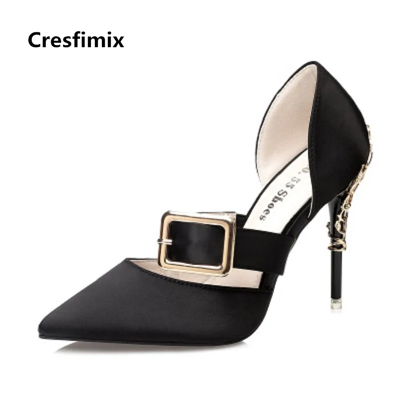 Cresfimix tacones altos/женские модные вечерние туфли на высоком каблуке Сезон весна лето