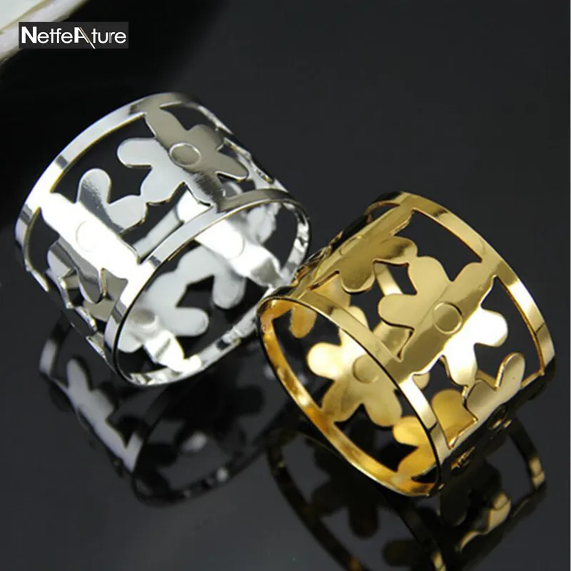 Модные полые пряжки для сервировки золотистый и серебристый Свадебный держатель