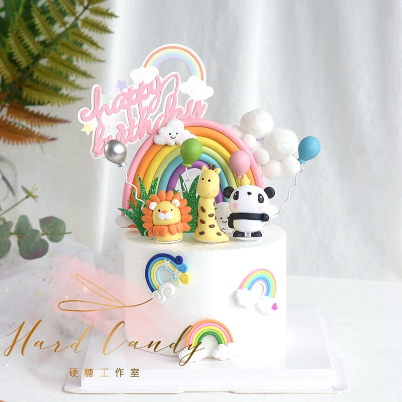 Детские животные Коллекция украшения торта Крыло ангела воздушный шар торт