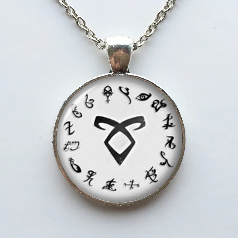 1 unids Hunter Rune Shadowhunter ожерелье с городом ожерельлье из хрусталя bones кабошон |