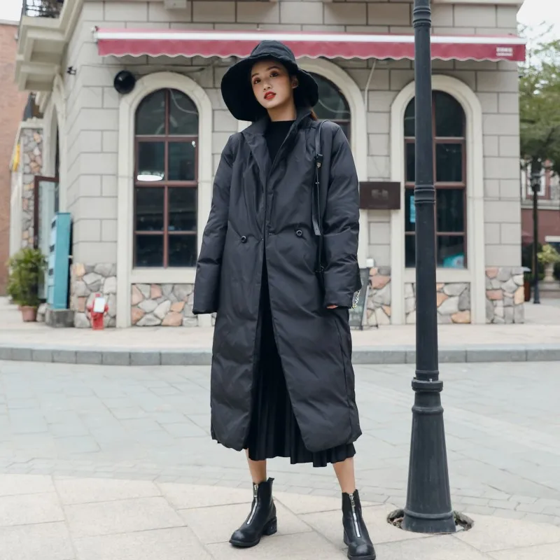 Cheerart длинные зимние парки Для женщин Мягкий Черный более Размеры d куртка плюс Размеры Xlong пуховик и пальто Теплая стеганая куртка