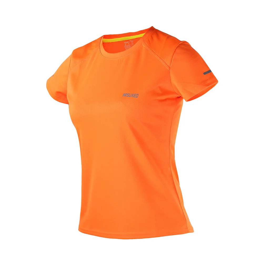 Женская футболка для бега ARSUXEO с короткими рукавами быстросохнущая бега|Беговые