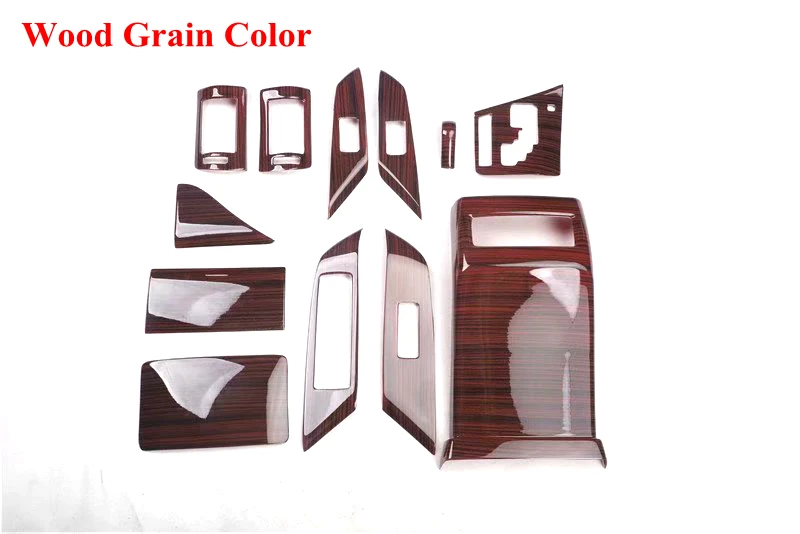 Wood Grain Color 12 шт./компл. салона древесины Цвет крышка Панель отделка комплект ABS декоративное покрытие наклейки для Lexus RX 2009- LHD - Название цвета: Wood Grain Color