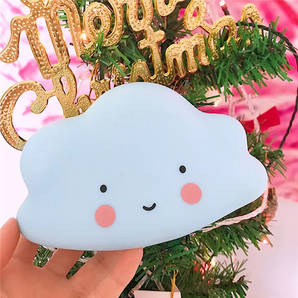 Blue cloud INS, скандинавский стиль, светящаяся светодиодная лампа, детская игрушка, креативная луна, звезды, солнце, ночник, Настольный светильник, настольные украшения, украшение детской комнаты - Цвет: Blue cloud