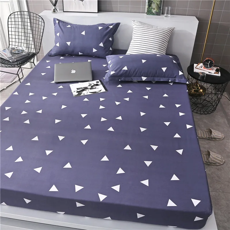 Простыня натяжная из 100% полиэстера резиновая постельное белье с резинкой для