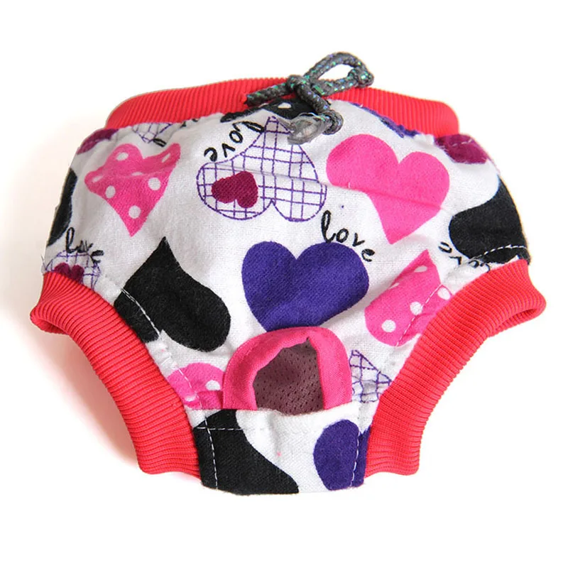 Милый маленький собака Multi-цвет гигиеническая штаны Нижнее белье Короткие хлопок