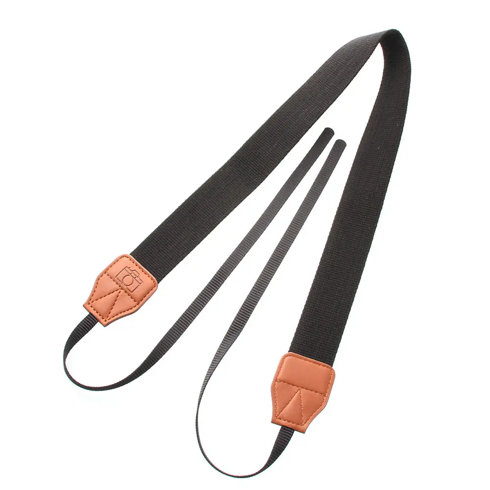 Хлопковый кожаный ремень для камеры на плечо шею полиэфирный черный Olympus Canon Nikon |