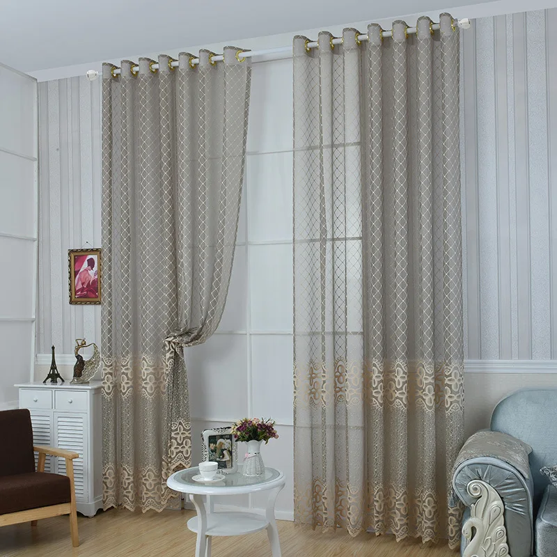 

Custom Made European luxury tulle curtains for Living Room Upscale lace Voile Curtain for Bedroom Window curtain kitchen/Hotel