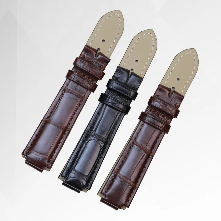 Сменный ремешок для наручных часов SAUPPO из кожи аллигатора 18 мм|Ремешки часов| |