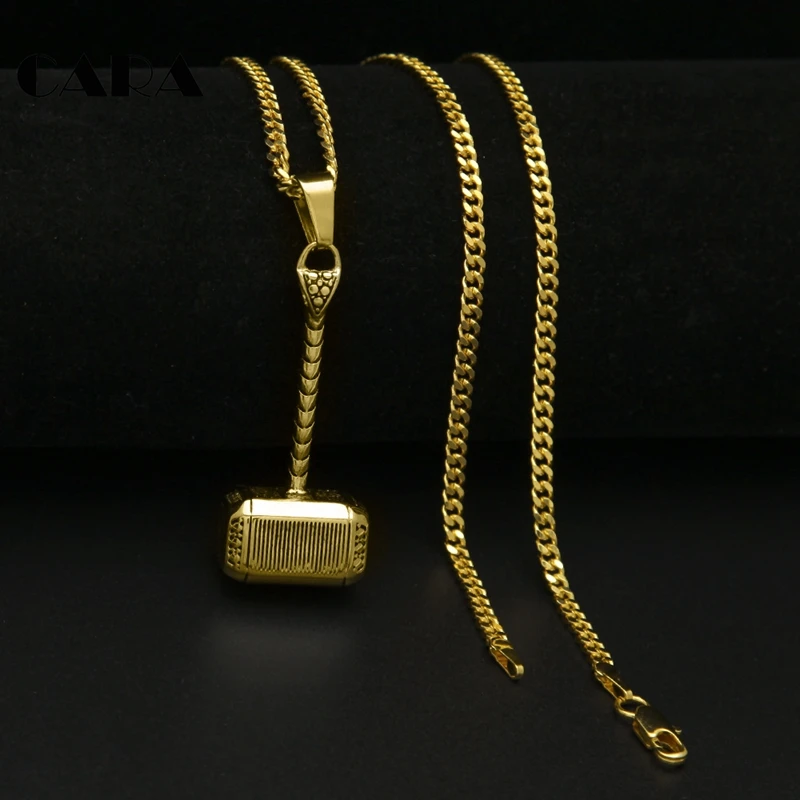 Мужское ожерелье с подвеской Thor молоток из нержавеющей стали 316L 2019