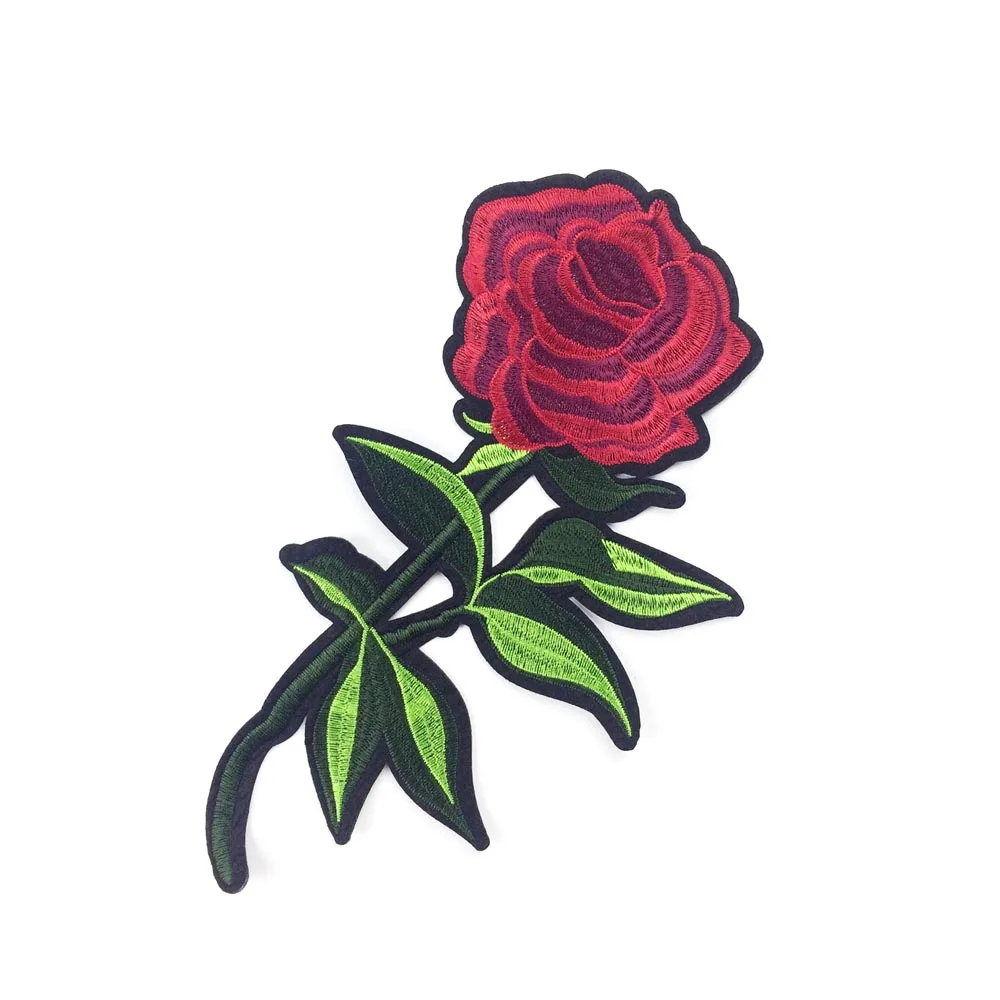 Вышитая наклейка с помощью утюга для одежды вышивка Цветочная аппликация