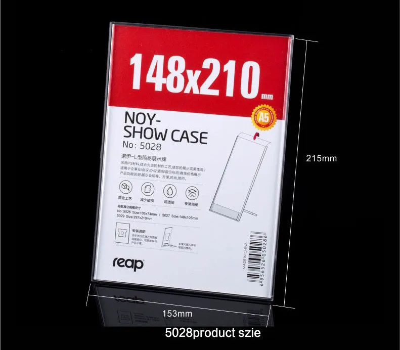 5-pack Reap NOY PS l-образная настольная вывеска держатель карты настольная подставка для демонстрации меню услуги этикетки Офис клуб бизнес школа Ресторан