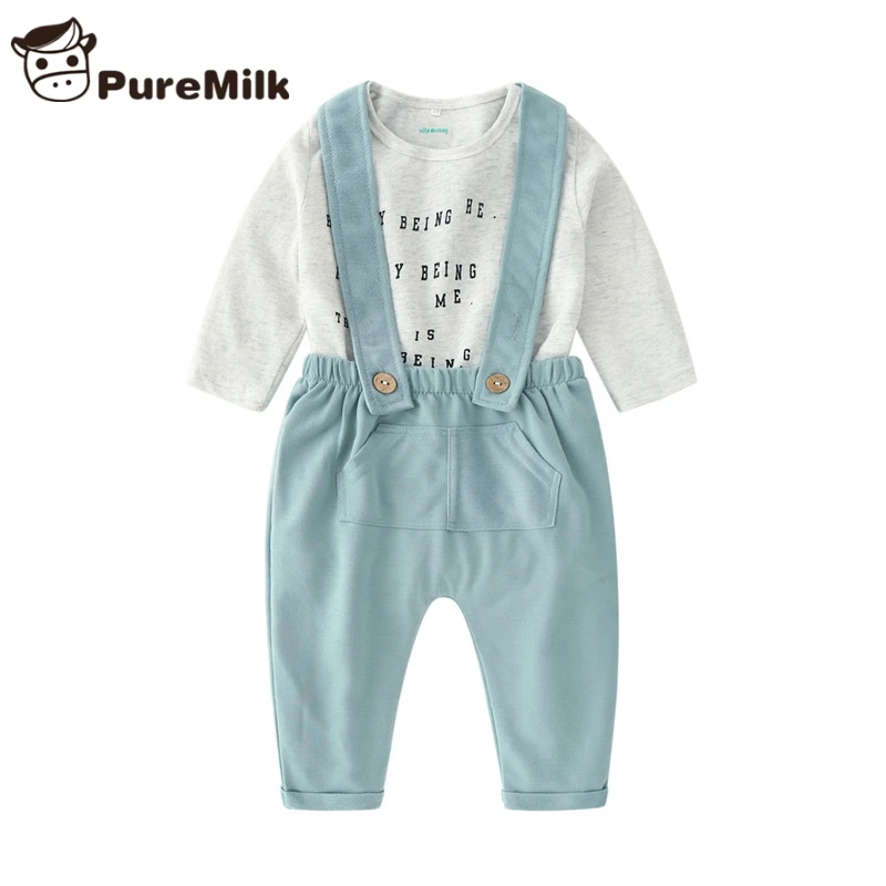 PureMilk/Одежда для новорожденных комбинезон с принтом и комбинезоны хлопковая