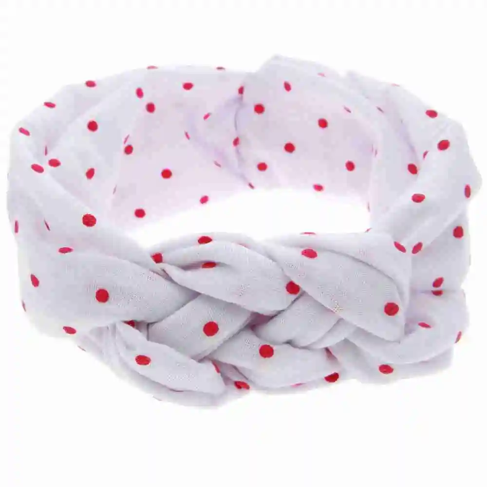 Foddsia 1 шт. Милая Детская повязка для волос в горошек девочек тюрбан с узлом на