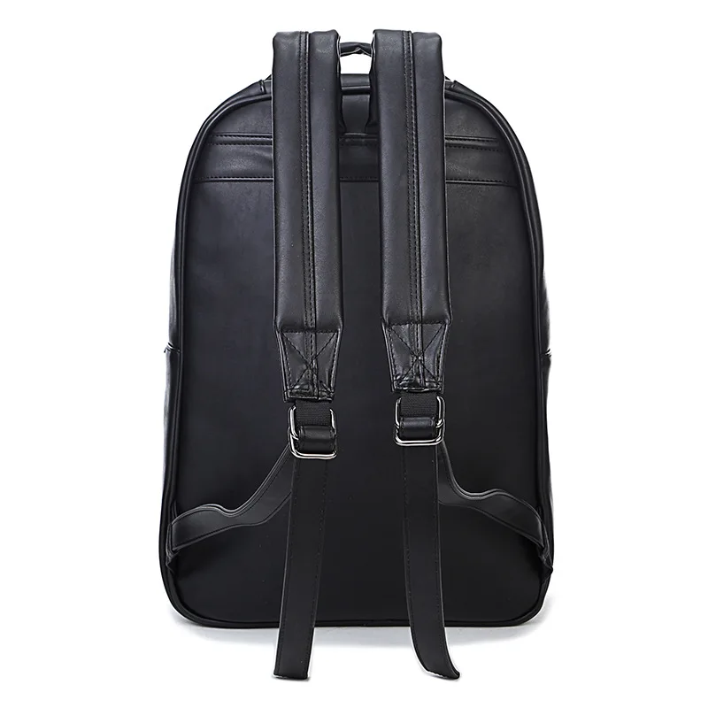 Мужской кожаный рюкзак GOOG.YU объемный для ноутбука с рельефным рисунком головы