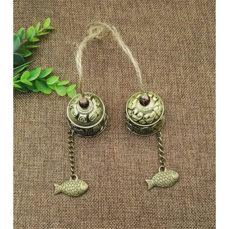 Винтажные ветряные колокольчики с рисунком дракона и рыбы, крутой металлический Ловец снов, домашний садовый кольцевый подвесной брелок