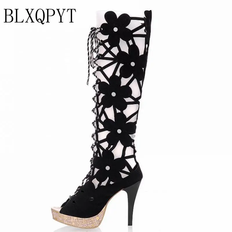 BLXQPYT Tenis Feminino Mujer размера плюс Shoes женские сандалии на высоком каблуке Sapato Summer Style