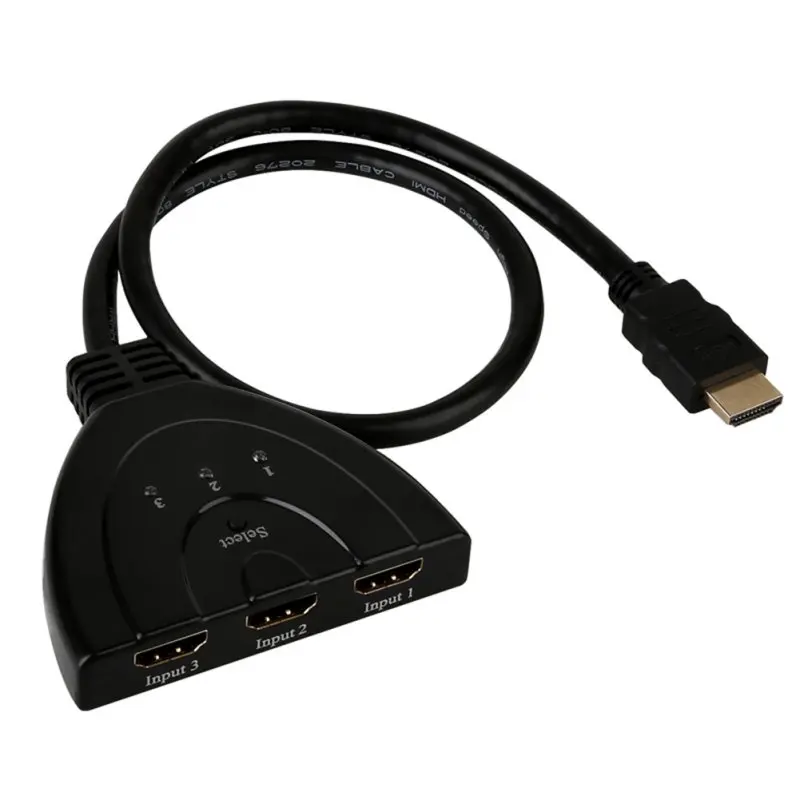 3 порта HDMI 1 1080P переключатель сплиттер концентратор коробка кабель для HDTV DVD