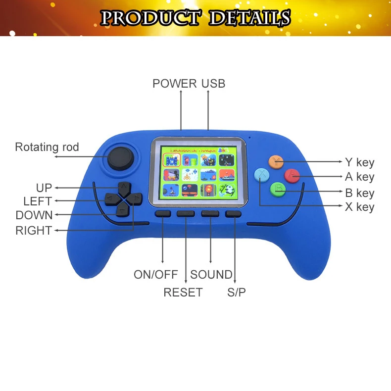 Новая популярная детская классическая игра с 788 играми 2 5 дюймовый Hd экран 16 бит Pvp