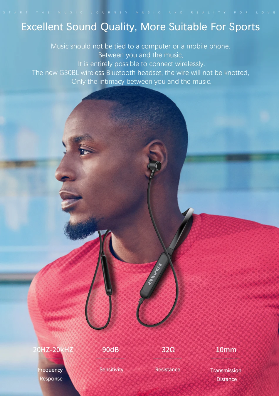 AWEI G30BL шейные Bluetooth наушники магнитные Bluetooth наушники спортивные с микрофоном стерео Беспроводная гарнитура для телефона наушники