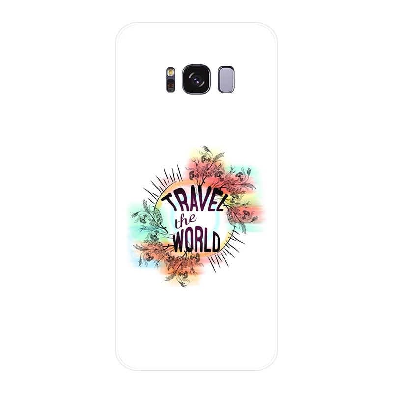 Задняя крышка для Samsung Galaxy S5 S6 S7 Edge S8 S9 Plus дорожный Мягкий силиконовый чехол