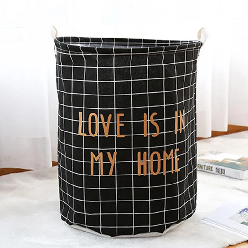 Black Plaid MICCK складная корзина для белья, стоячий держатель, сумка для хранения грязной одежды, для хранения игрушек, бытовой Органайзер, баррель для мелочей - Цвет: Black Plaid