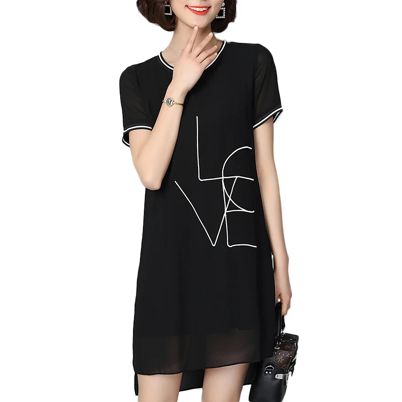 Doornot шифон Femme большой платье новое летнее Для женщин Мода-линии с коротким