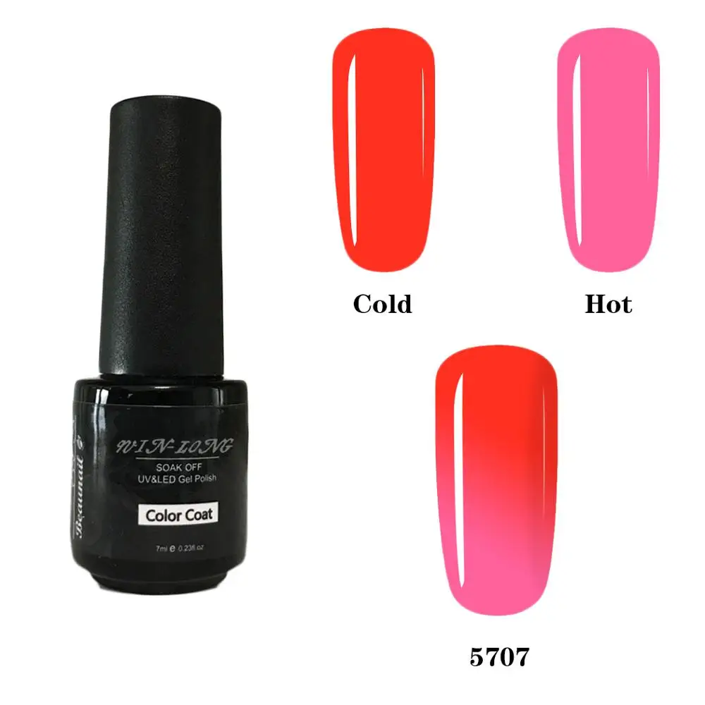 Тепла Температура изменения 7 мл гель лак для ногтей Хамелеон Гибридный Лаки УФ