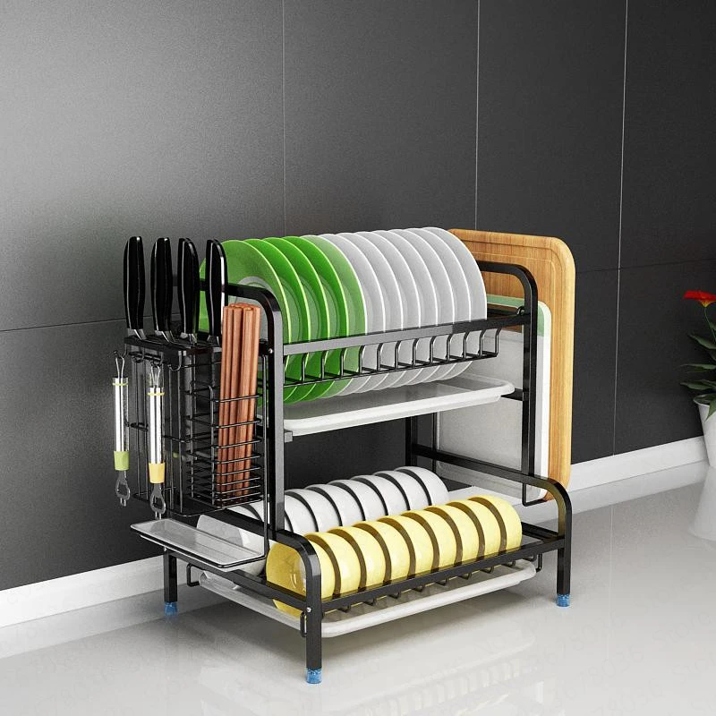 Стеллаж для кухонной посуды из нержавеющей стали сушилка сушки дренажных шкафов