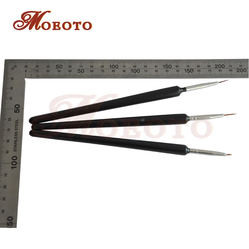 A set of 3 pc Fine Cake Decorating Brush Set Food Paint Icing Cupcake Sugarcraft Tools |