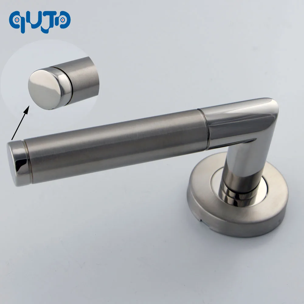 Коммерческий трубчатый дверной рычаг ручка на розовых полированных и сатиновых
