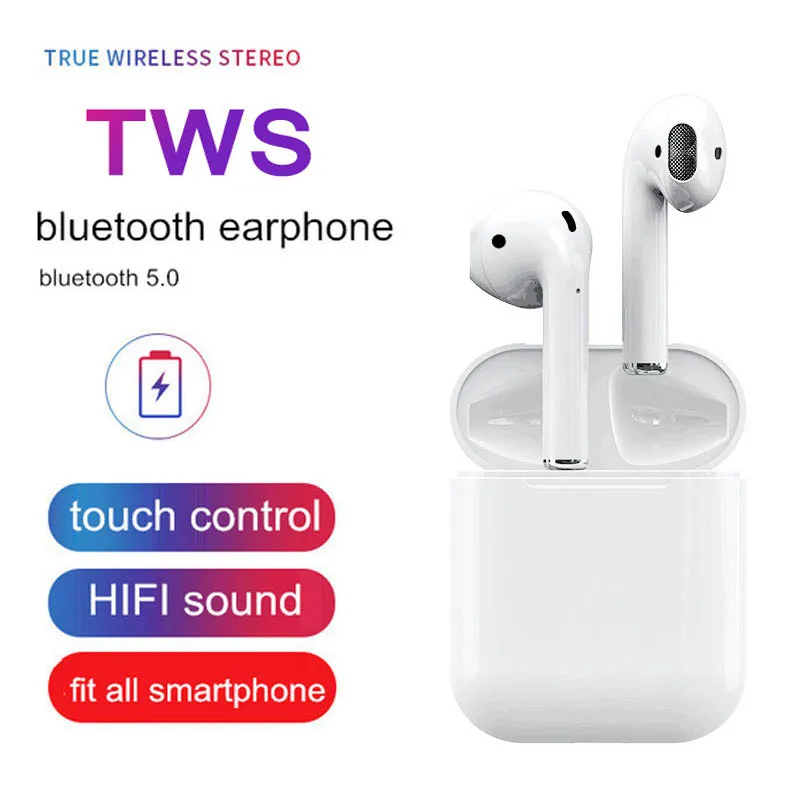 2019 i12s tws Беспроводные Bluetooth 5 0 наушники TWS сенсорные i 12 s HiFi звуковые для всех