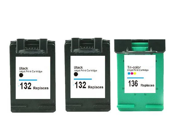 Картридж с тонером 2BK + 1 цветом совместимый hp132 136 132 Deskjet 5420 5420v 5440 5440XI 5442 5443 |