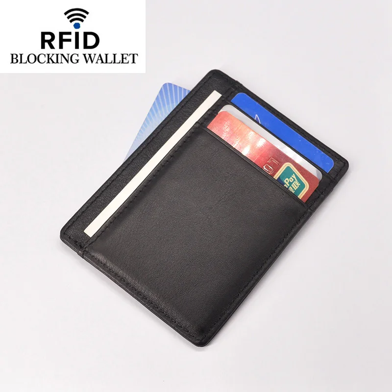 Кожаный чехол для кредитных карт, Rfid блокирующий кошелек для кредитных карт, винтажный органайзер для карт, защита от Rfid карт, держатель для карт