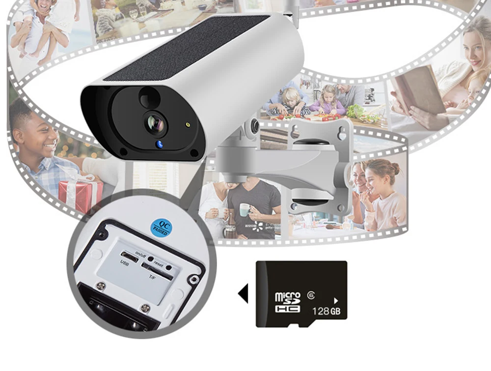 Домашняя солнечная энергетическая система K55A 1080P Солнечная WiFi ip-камера Камера ИК 2-полосная аудио IP66 Водонепроницаемый 2MP HD камеры безопасности Камеры Скрытого видеонаблюдения Поддержка облачного хранилища