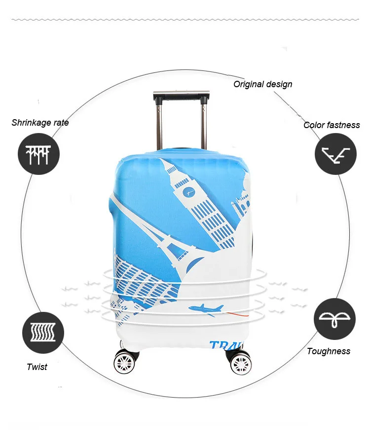 TRIPNUO чехол для костюма Эластичный Защитный чехол на чемодан Крышка Аксессуары для путешествий 18 до 32 дюймов дорожная тележка пылезащитный чехол