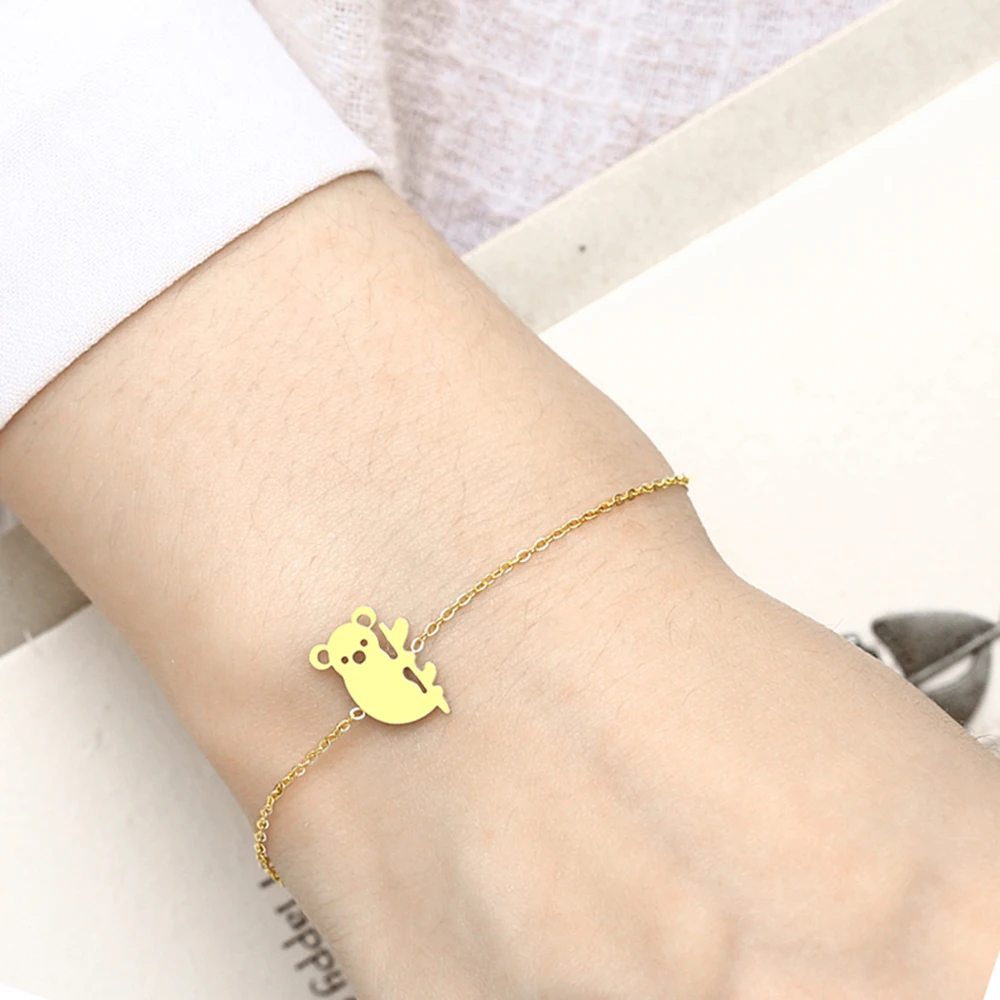 Браслет из нержавеющей стали с шармами для женщин|Цепочки и браслеты| |