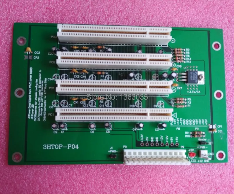 3хтоп p04 промышленная системная плата заднего плана 4 PCI протестированная