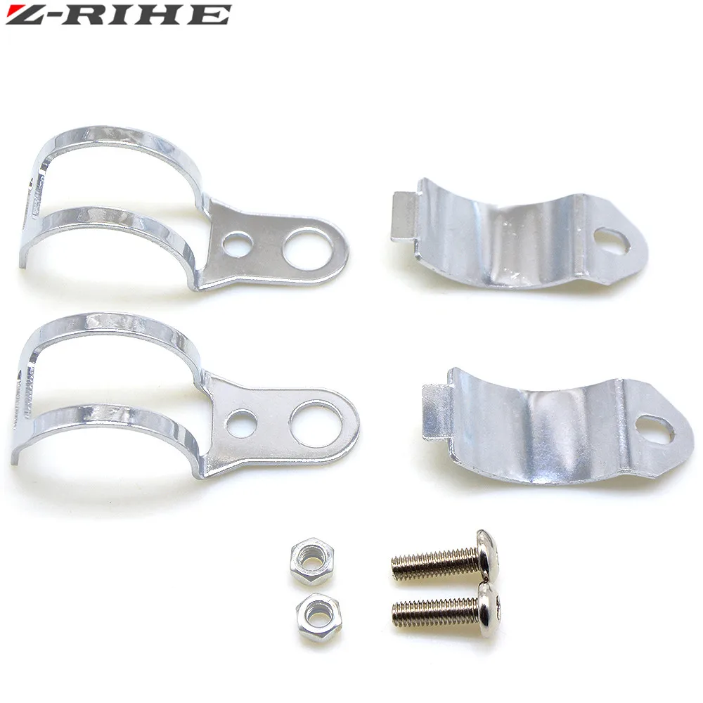 ZRIHR 2 шт. Серебряный Кронштейн поворотного сигнала мотоцикла держатель для