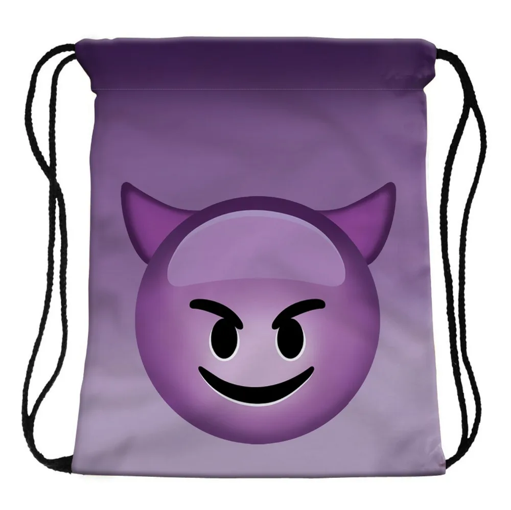 Deanfun 3D мешок с кулиской принтом Emoji demon модные школьные рюкзаки для девочек