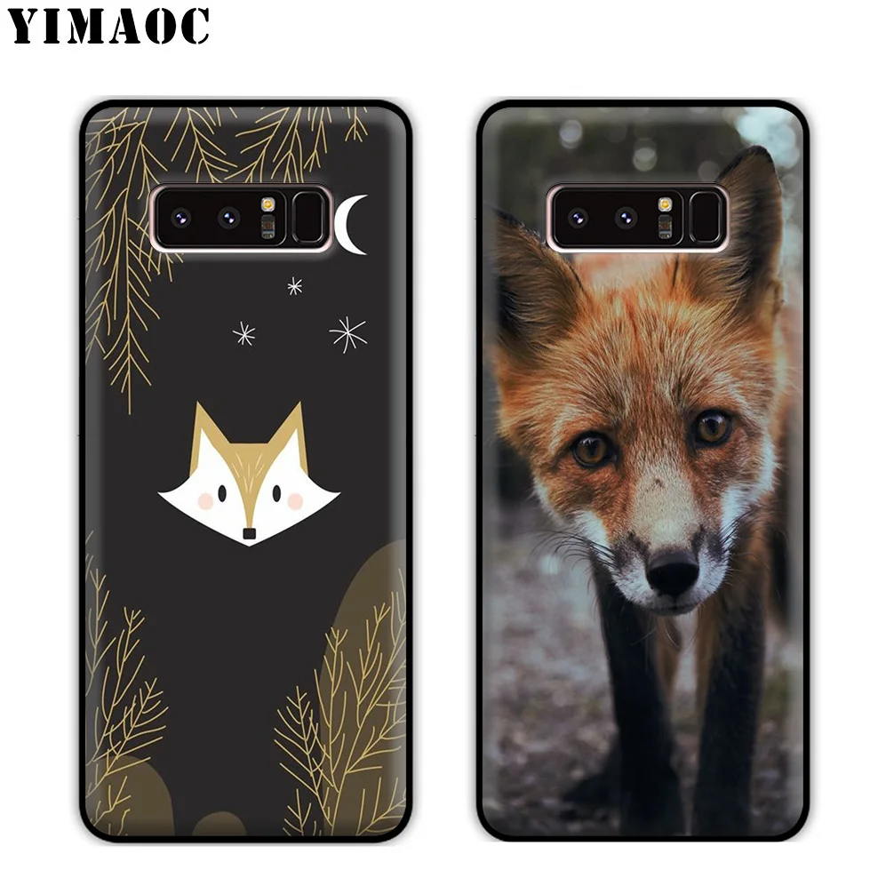 Мягкий силиконовый чехол YIMAOC с милой лисой для samsung Galaxy Note 10 Plus 9 8 A9 A8 A6 2018 A5 A3 2017 2016 |