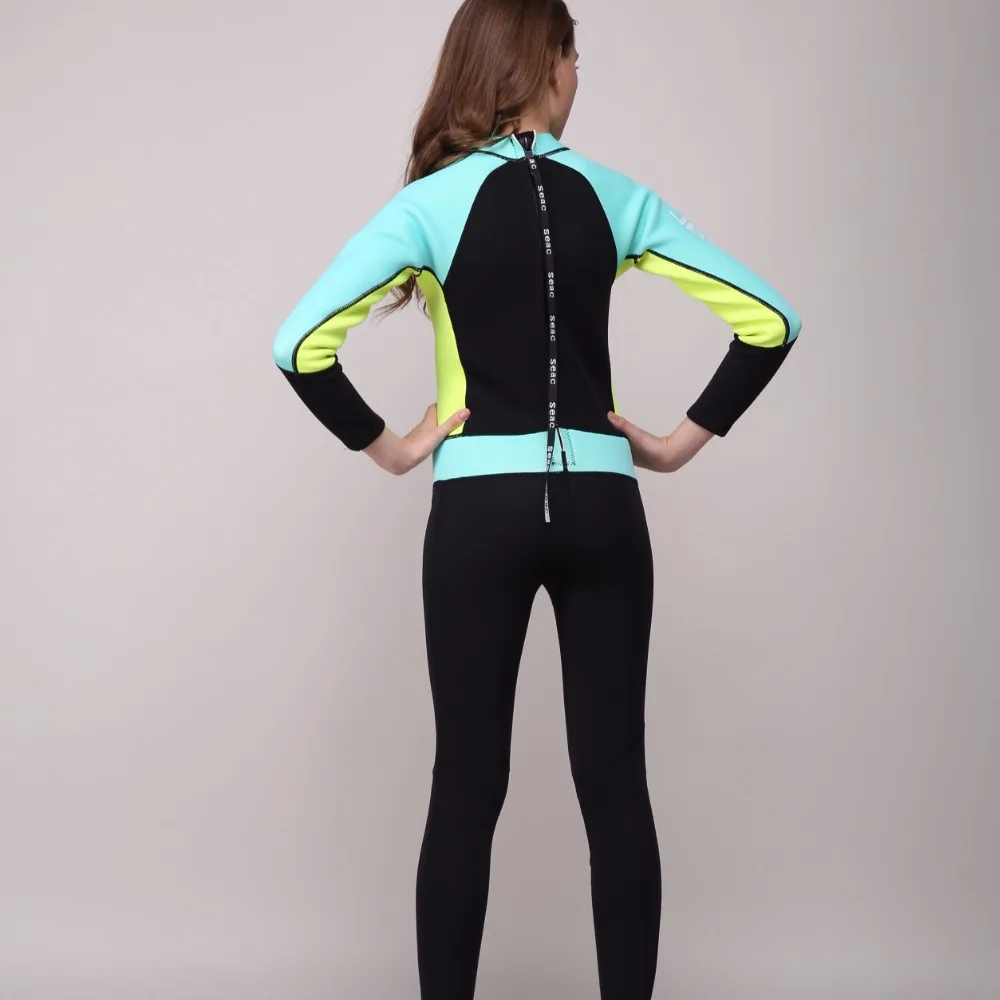 Женский Теплый гидрокостюм с длинными рукавами 3 мм костюм для дайвинга