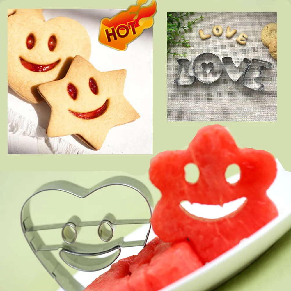 4 шт./компл. смайлики печенья резак Кондитерская форма для украшения инструменты