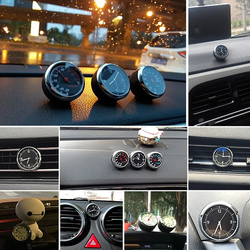 Auto Car Clock Thermometer Hygrometer Stickers For Ford Focus 2 3 VW Passat B6 B5 B7 B8 Kia Rio Ceed Sportage 2017 Accessories | Автомобили