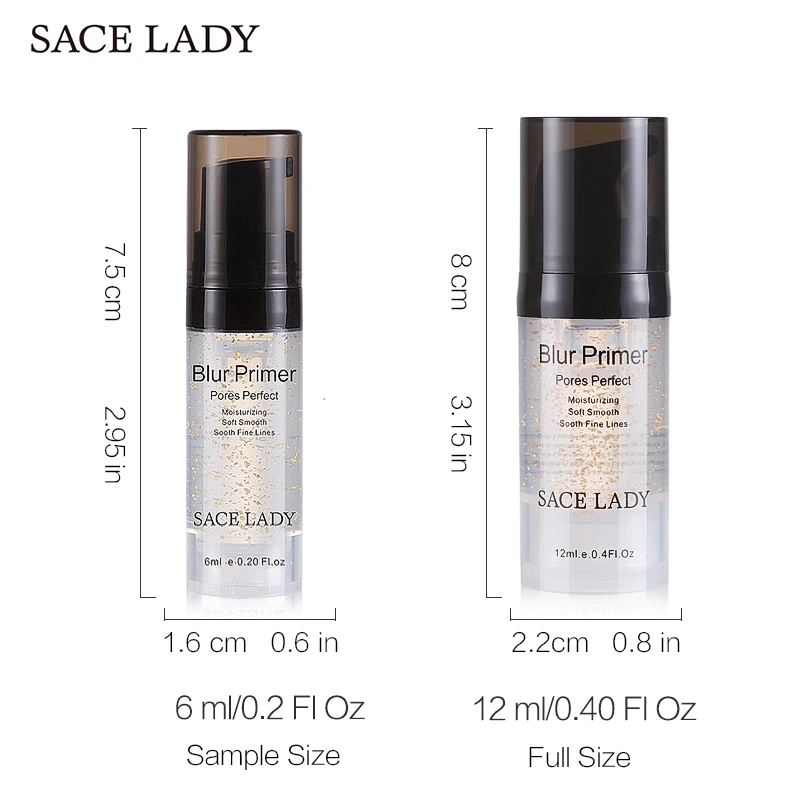 Основа для макияжа SACE LADY Blur 6 мл лица 24 К золото контроль масла профессиональный