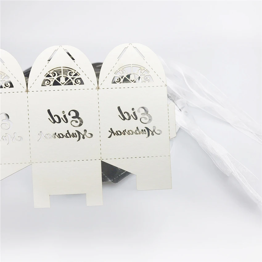 10 шт./компл. цвета: золотистый серебристый Happy ИД Мубарак конфетная Подарочная