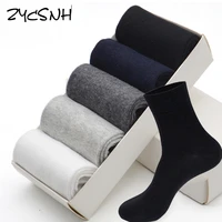 5 pairslot men cotton socks spring mens dress socks black white grey business leisure absorption breathable man sock for gifts