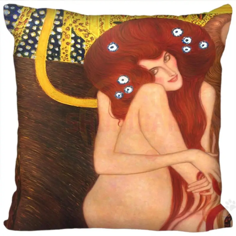Pillowcase Пользовательские Gustav наволочки с картинами Климта квадратной молнии дома декоративные Наволочки две стороны печатных 35X 35 40 X40 45X45 60X60 - Цвет: Pillowcase